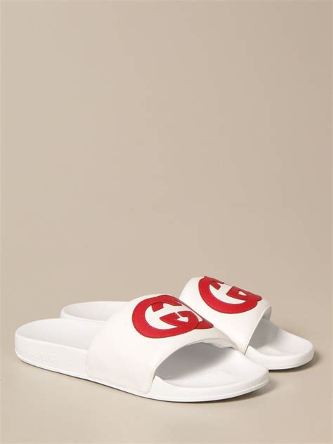 gucci white flat sandals|gucci flat sandals women's.